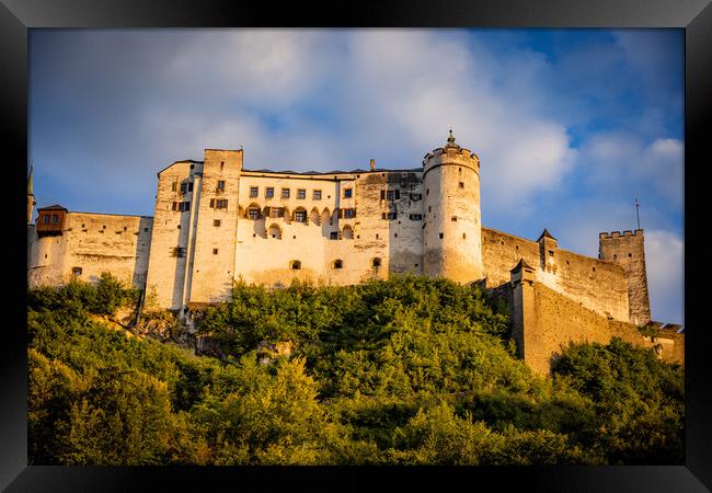 The fortress of Salzburg Austria called Hohensalzburg Framed Print by Erik Lattwein