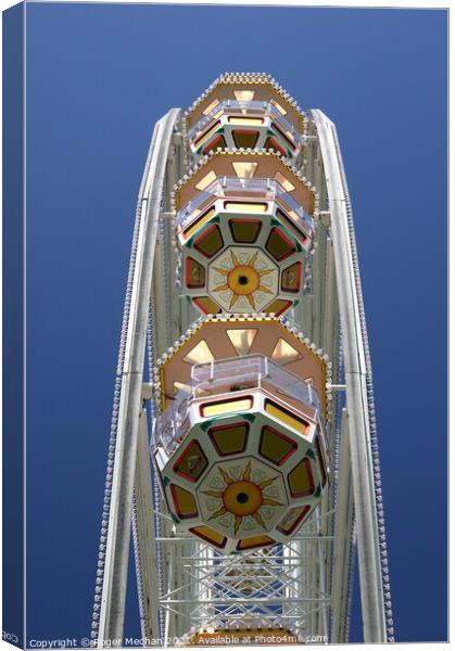 Mesmerizing Fairground Ferris Wheel Canvas Print by Roger Mechan