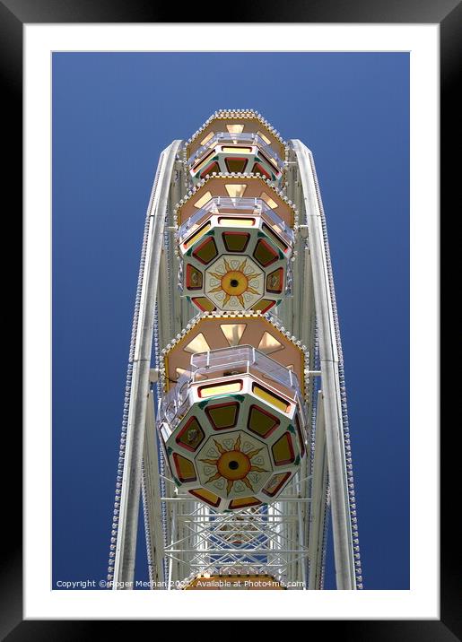 Mesmerizing Fairground Ferris Wheel Framed Mounted Print by Roger Mechan