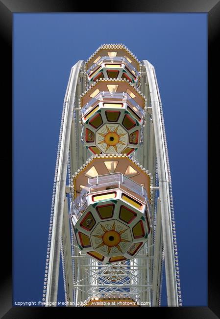 Mesmerizing Fairground Ferris Wheel Framed Print by Roger Mechan