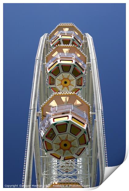 Mesmerizing Fairground Ferris Wheel Print by Roger Mechan