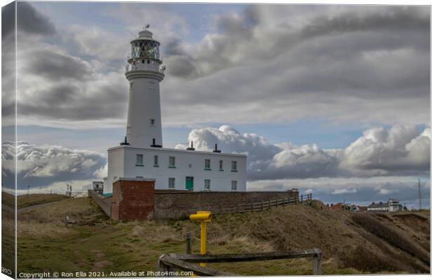 Flamborough Lighthouse - A Beacon of Protection Canvas Print by Ron Ella