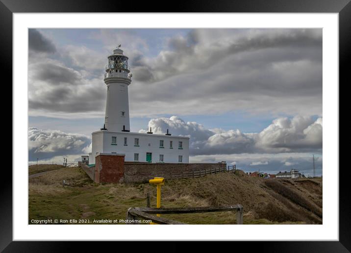 Flamborough Lighthouse - A Beacon of Protection Framed Mounted Print by Ron Ella