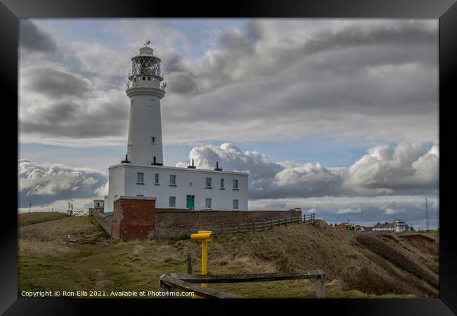 Flamborough Lighthouse - A Beacon of Protection Framed Print by Ron Ella