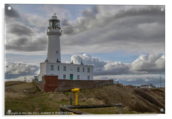 Flamborough Lighthouse - A Beacon of Protection Acrylic by Ron Ella