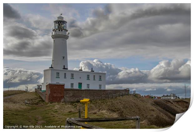 Flamborough Lighthouse - A Beacon of Protection Print by Ron Ella