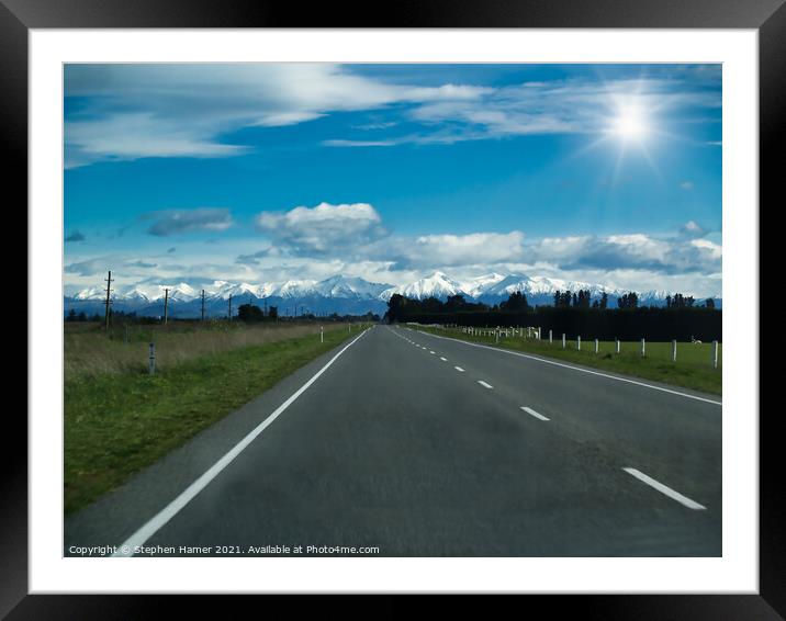 The Long Road Framed Mounted Print by Stephen Hamer