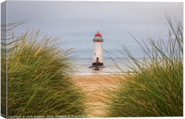 Talacre lighthouse Wales Canvas Print by Chris Warham