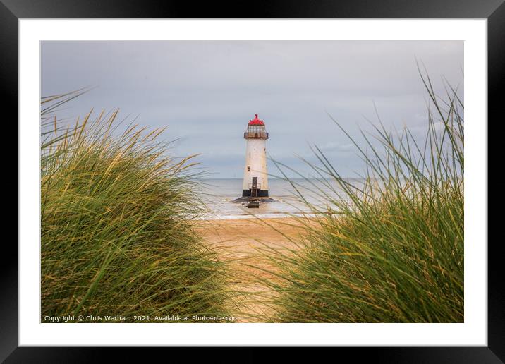 Talacre lighthouse Wales Framed Mounted Print by Chris Warham