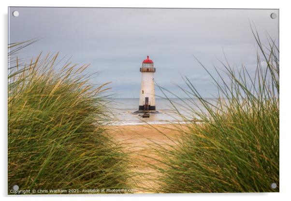 Talacre lighthouse Wales Acrylic by Chris Warham