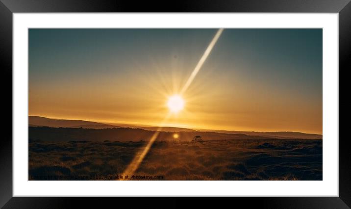 Dartmoor Sunset Framed Mounted Print by Mattie Evans
