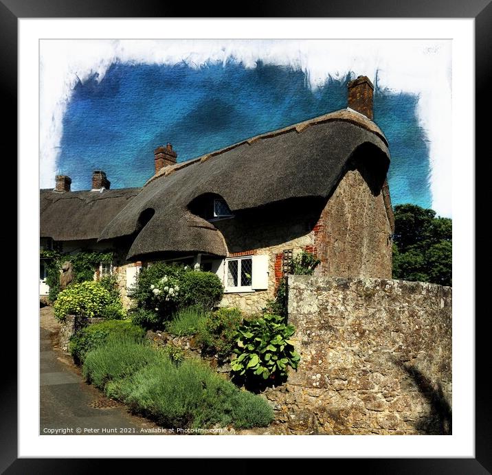 Godshill Thatched Cottage Framed Mounted Print by Peter Hunt