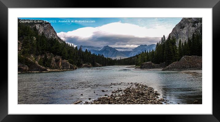 Serenity of Bow River Framed Mounted Print by Ron Ella