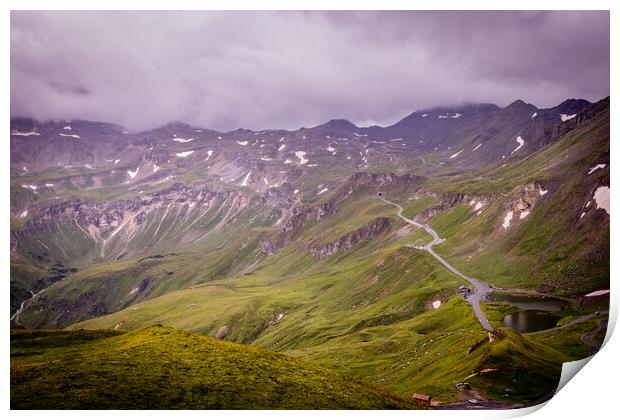 Amazing scenery and typical landscape in Austria - the Austrian Alps Print by Erik Lattwein