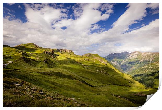 Amazing scenery and typical landscape in Austria - the Austrian Alps Print by Erik Lattwein