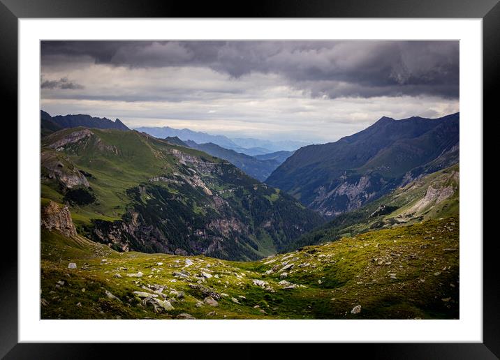 Amazing landscape around Grossglockner High Alpine Road in Austria Framed Mounted Print by Erik Lattwein