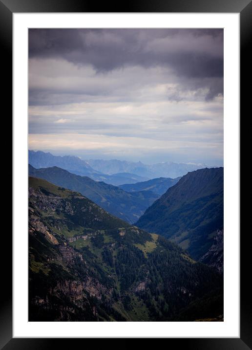 Amazing scenery and typical landscape in Austria - the Austrian Alps Framed Mounted Print by Erik Lattwein