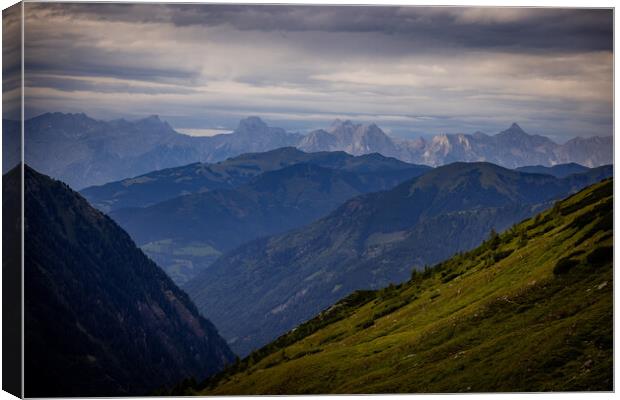 View from Grossglockner High Alpine Road in Austria Canvas Print by Erik Lattwein