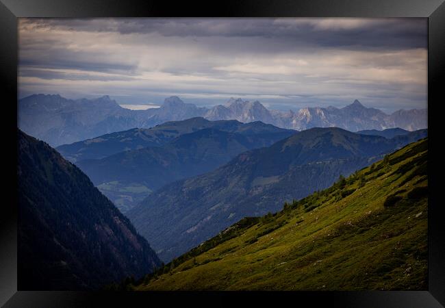 View from Grossglockner High Alpine Road in Austria Framed Print by Erik Lattwein