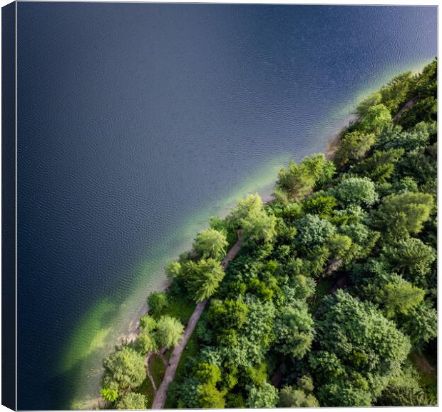 Lake Altaussee in Austria - aerial view Canvas Print by Erik Lattwein