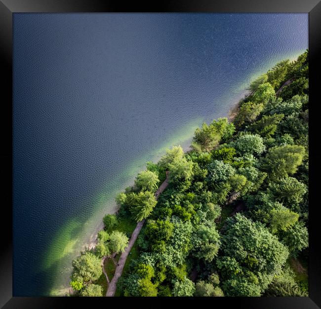 Lake Altaussee in Austria - aerial view Framed Print by Erik Lattwein