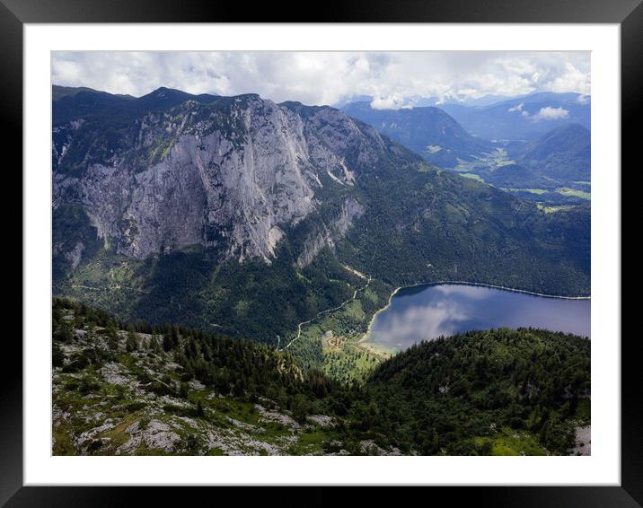 Lake Altaussee in Austria - aerial view Framed Mounted Print by Erik Lattwein