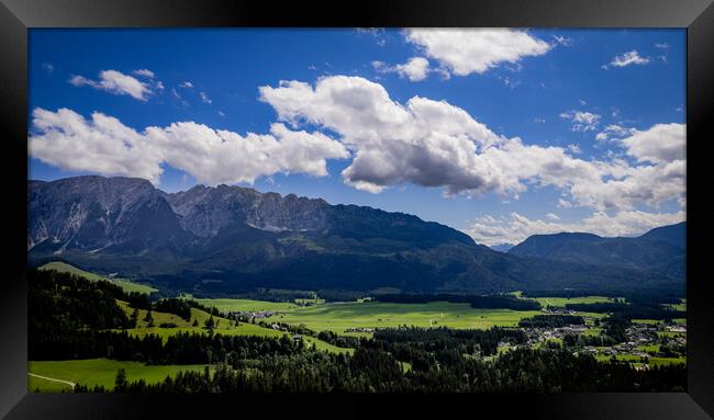 Amazing scenery and typical landscape in Austria - the Austrian Alps Framed Print by Erik Lattwein