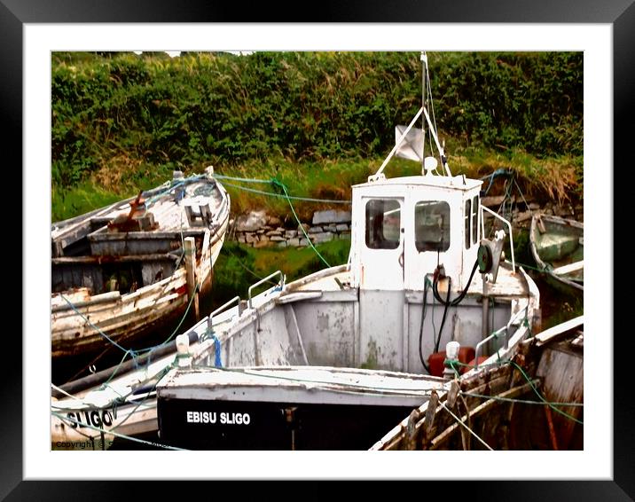 More abandoned boats Framed Mounted Print by Stephanie Moore