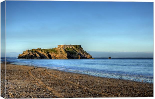 St Catherines Rock, Tenby Canvas Print by Steve Purnell