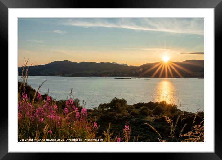 Loch Carron Sunset Framed Mounted Print by Chris Haynes