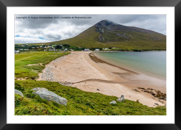Keel Beach on Achill Island, County Mayo, Ireland Framed Mounted Print by Angus McComiskey