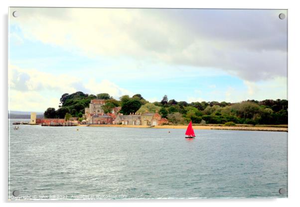 Brownsea Island, Poole, Dorset. Acrylic by john hill
