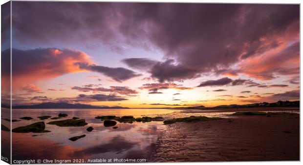 Magnificent Scottish sunset Canvas Print by Clive Ingram