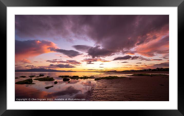 Magnificent Scottish sunset Framed Mounted Print by Clive Ingram