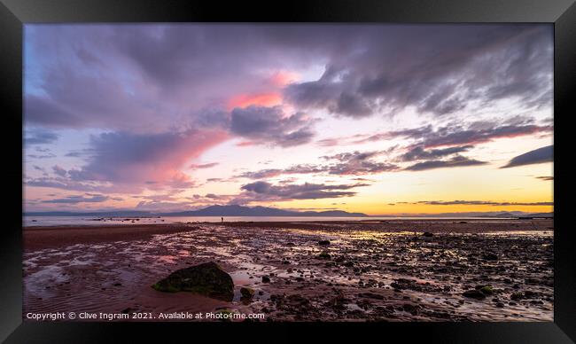 Tranquil Scottish Sunset Framed Print by Clive Ingram