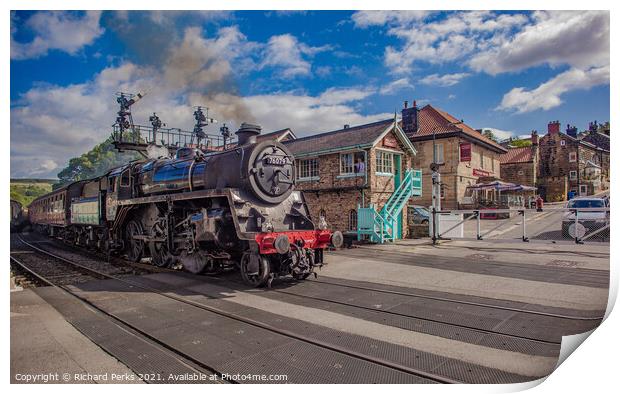 Ready to depart - Grosmont North Yorkshire Moors Print by Richard Perks