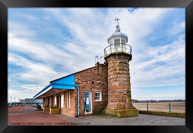 Morecambe Lighthouse, Lancashire Framed Print by Keith Douglas