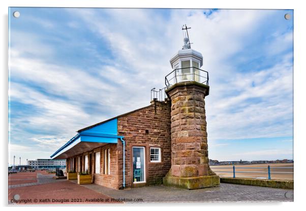 Morecambe Lighthouse, Lancashire Acrylic by Keith Douglas