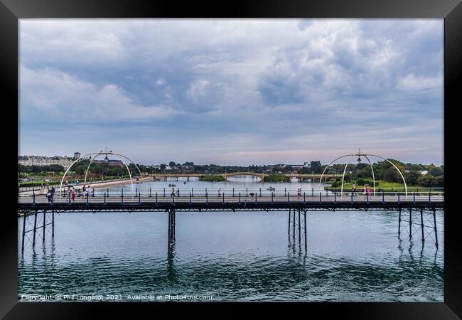 Southport Pier and Marina  Framed Print by Phil Longfoot