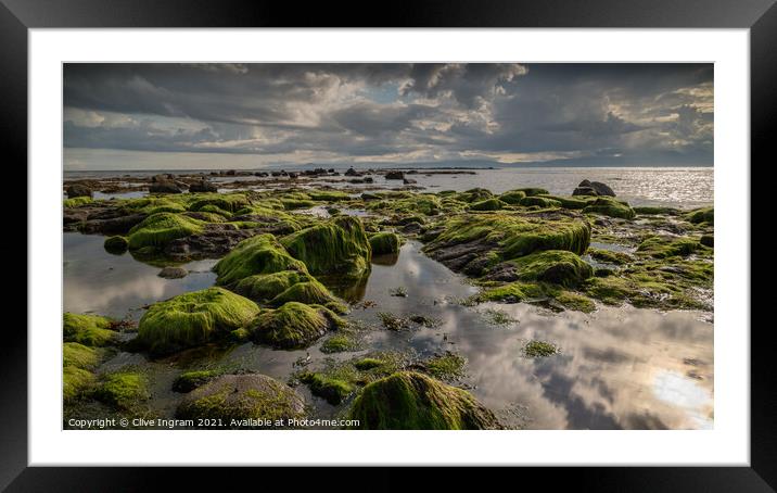 Broody sky over Arran Framed Mounted Print by Clive Ingram