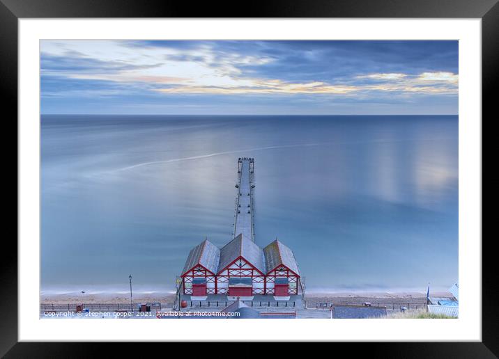 pier Framed Mounted Print by stephen cooper