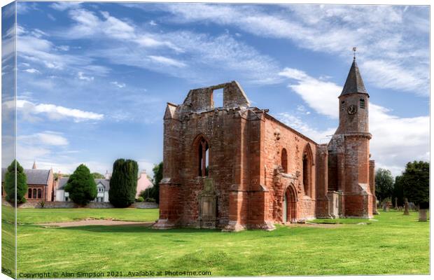 Fortrose Cathedral Canvas Print by Alan Simpson