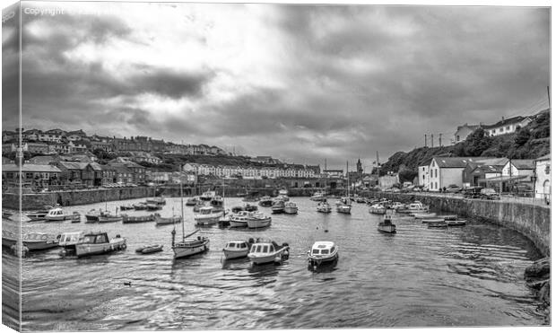 Porthleven Harbour Cornwall Canvas Print by kathy white