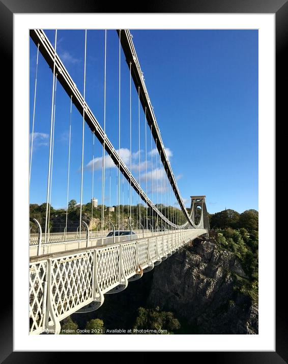 Clifton suspension bridge, Bristol UK Framed Mounted Print by Helen Cooke
