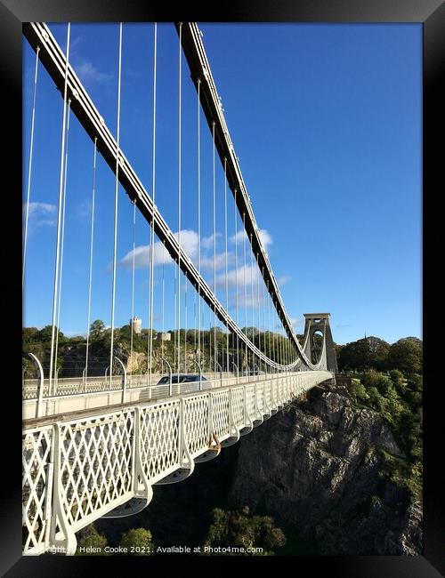 Clifton suspension bridge, Bristol UK Framed Print by Helen Cooke