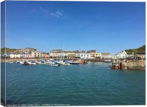Ifracombe Harbour, North Devon UK Canvas Print by Helen Cooke