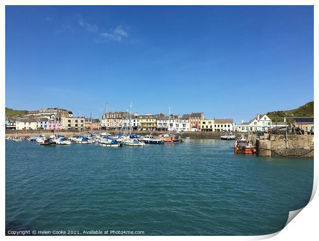 Ifracombe Harbour, North Devon UK Print by Helen Cooke