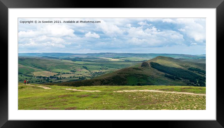 View from Mam Tor Framed Mounted Print by Jo Sowden