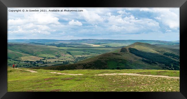 View from Mam Tor Framed Print by Jo Sowden