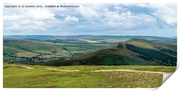View from Mam Tor Print by Jo Sowden